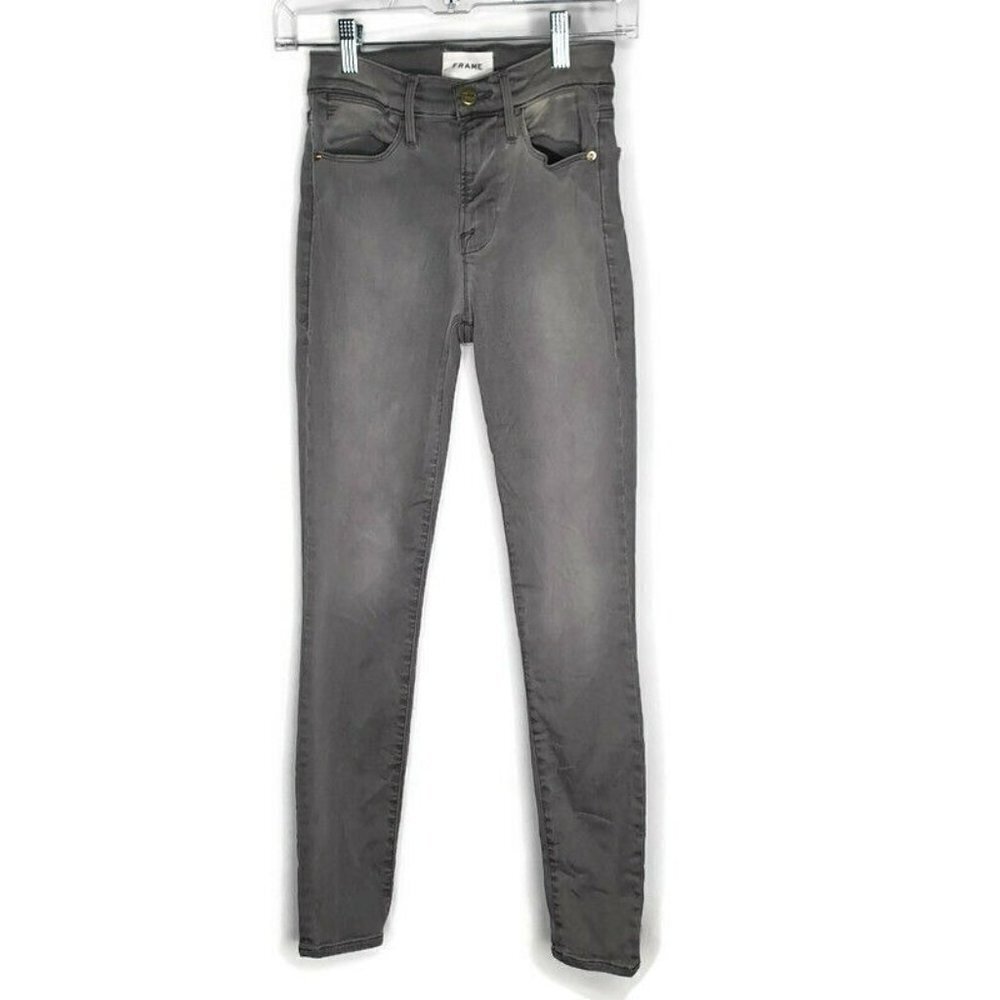 Frame Denim Le High Skinny 24 Gray Jeans High Rise